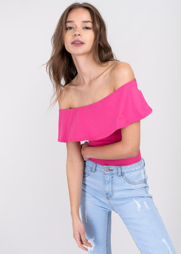 Bodysuit olanes hombro descubierto