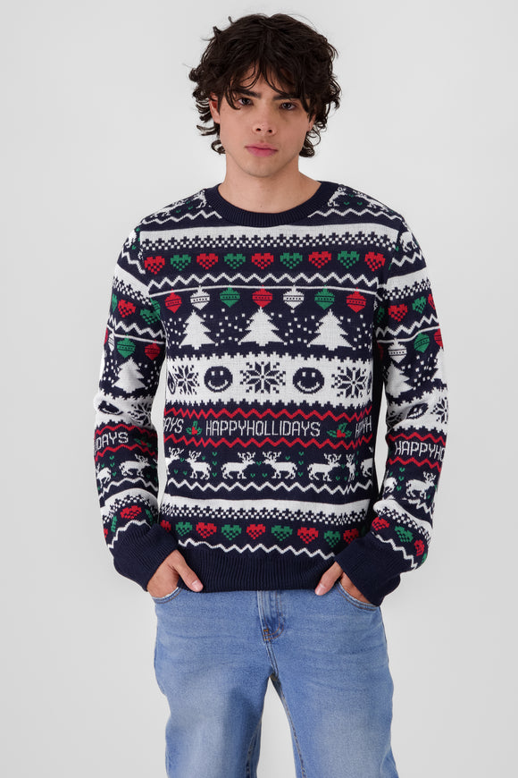 Suéter navideño carita feliz