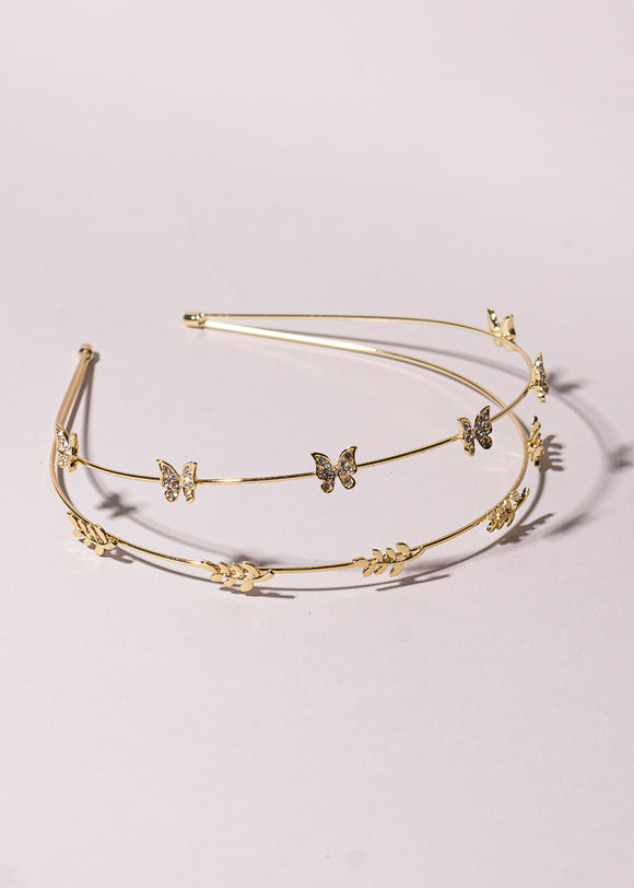 Diadema doble mariposas