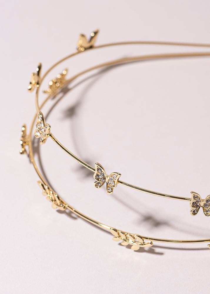 Diadema doble mariposas