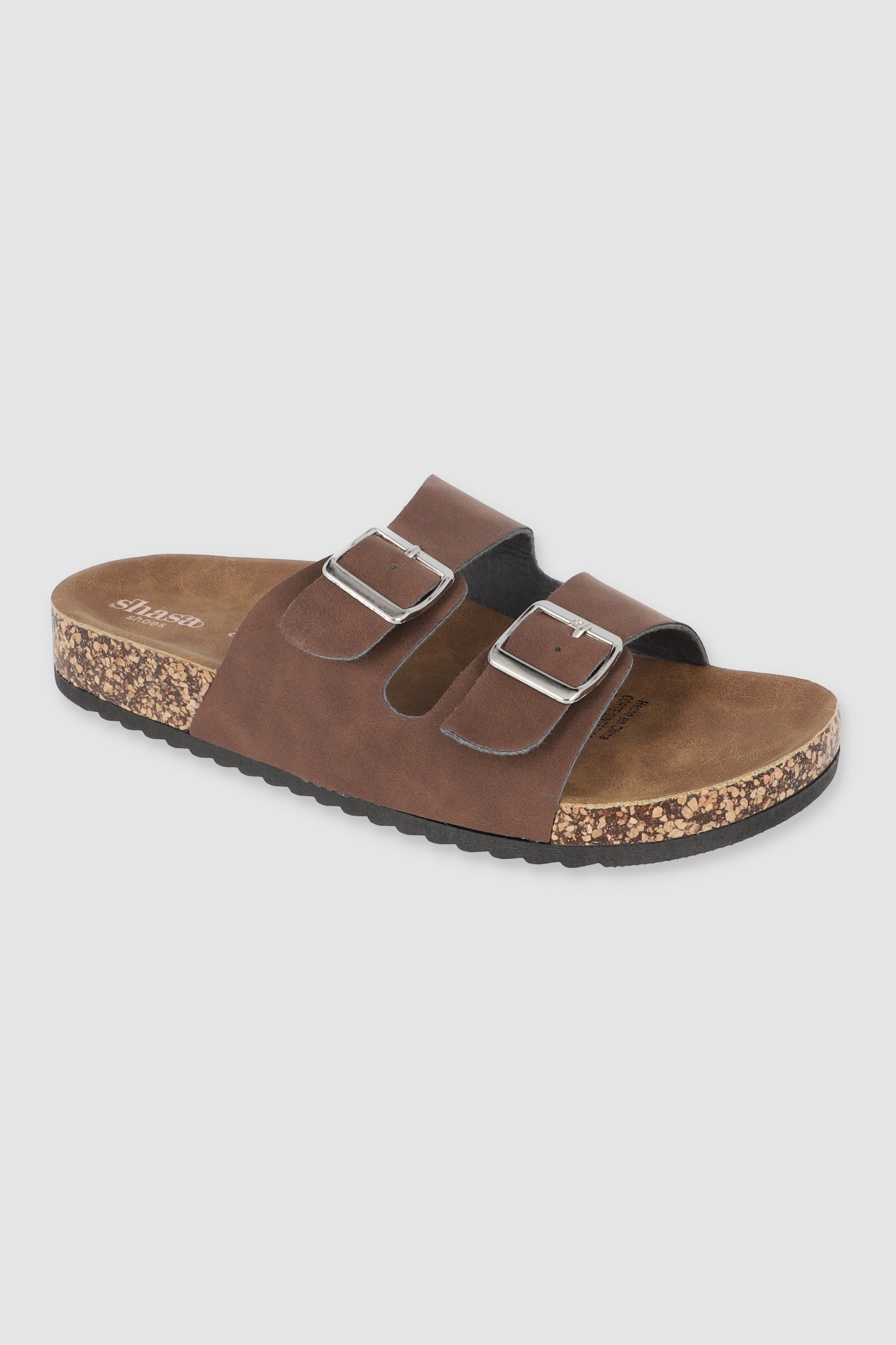 Sandalias 2 Hebillas Efecto Corcho