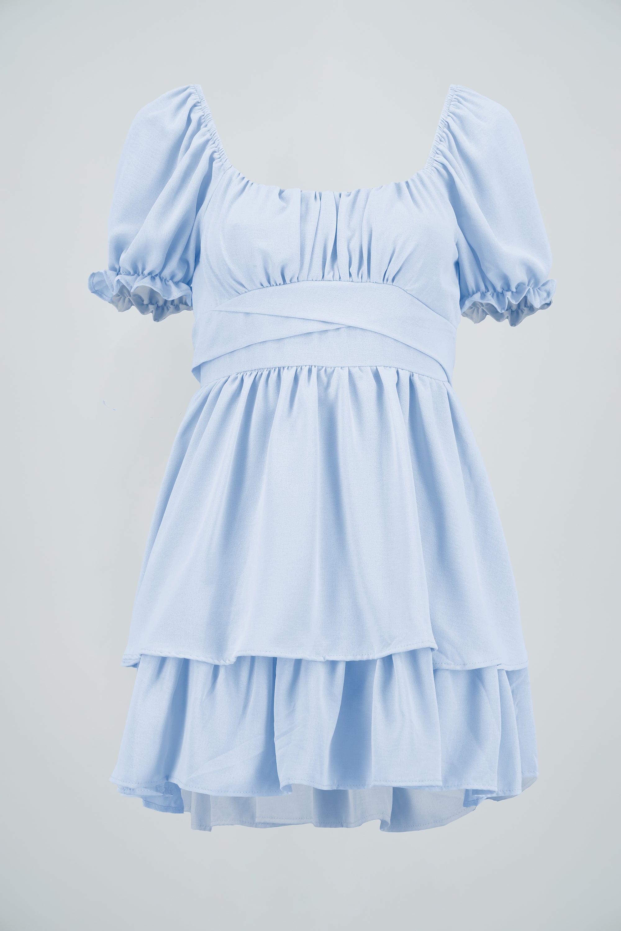 Vestido Mini Capas Moño