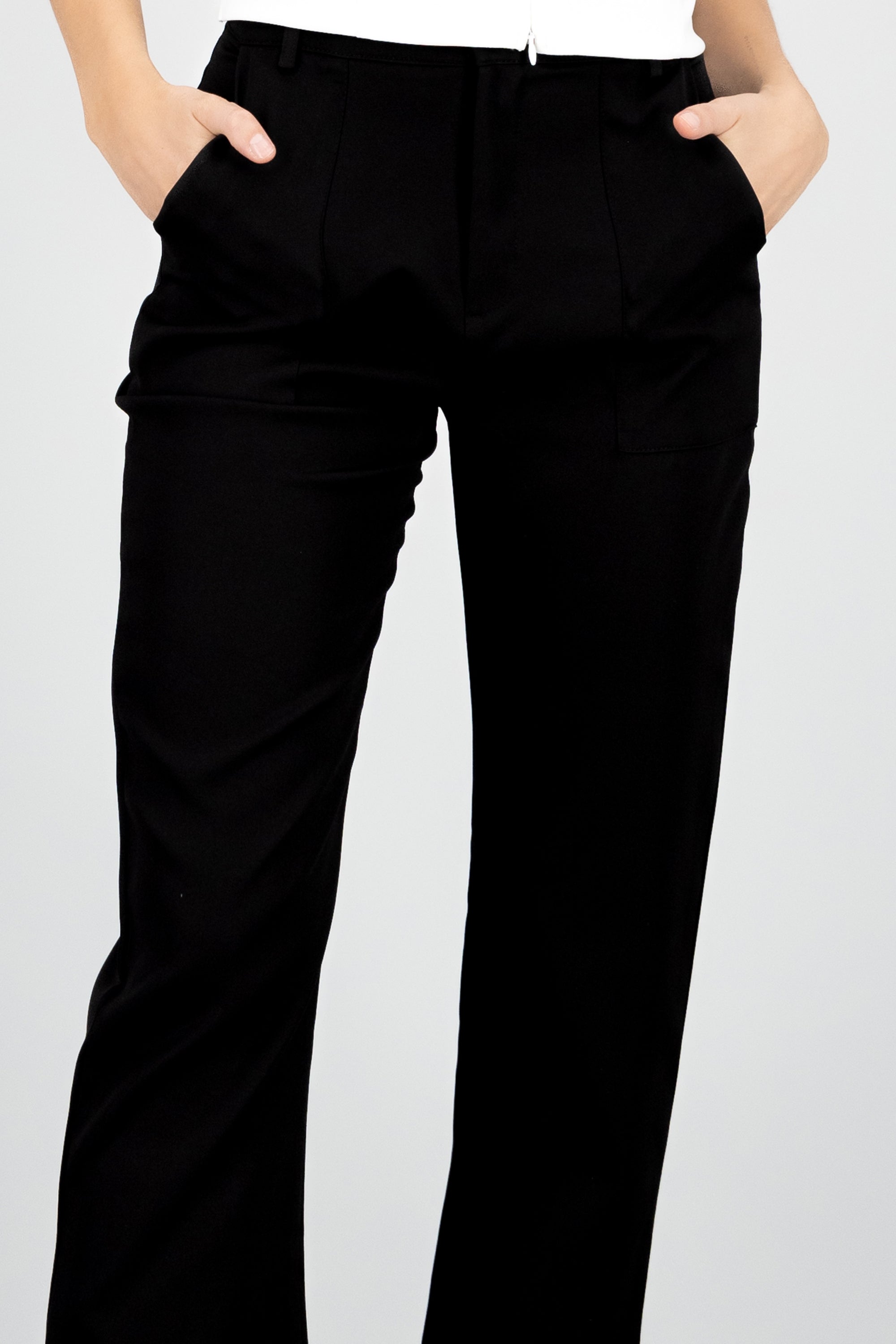 Pantalón Cintura Alta Capri Bolsas