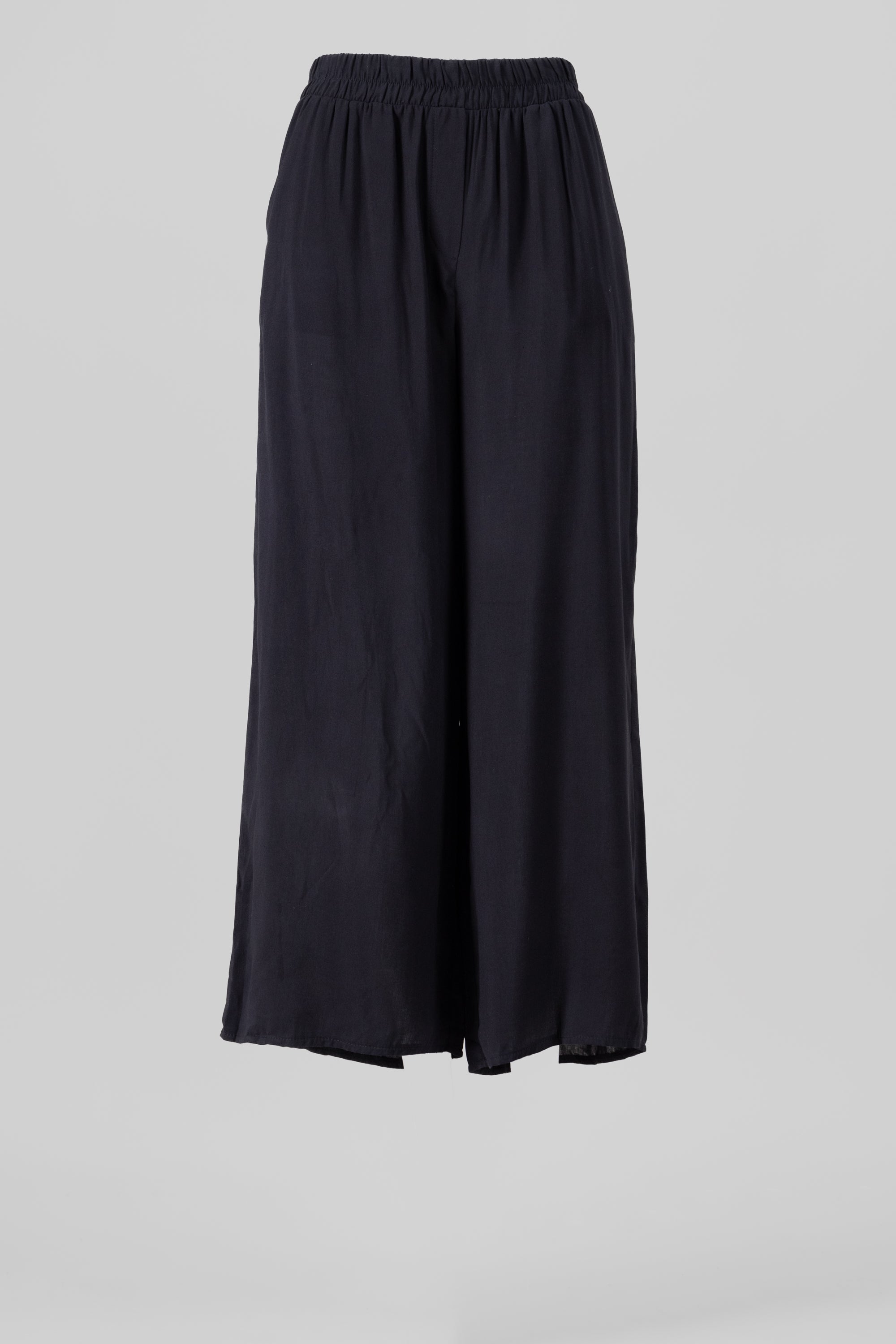 Pantalón Wide Leg Cintura Alta Fruncida