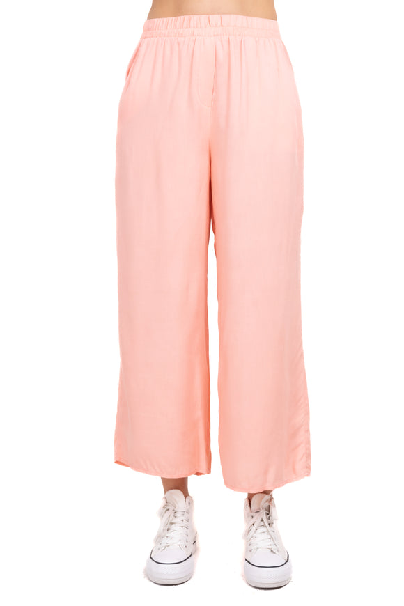 Pantalón Wide Leg Cintura Alta Fruncida