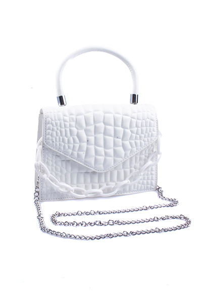 Bolsa Crossbody Cocodrilo Cadenas