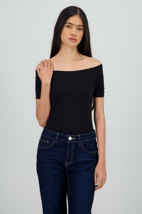 Bodysuit Liso Hombros Descubiertos