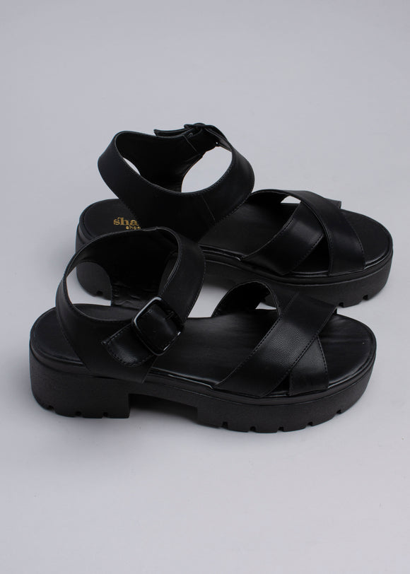 Sandalias plataforma chunky tiras cruzadas
