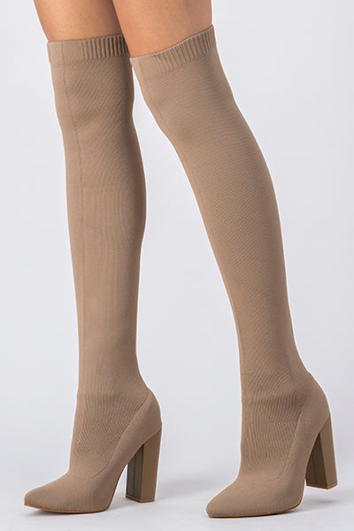 Botas overknee tacón grueso