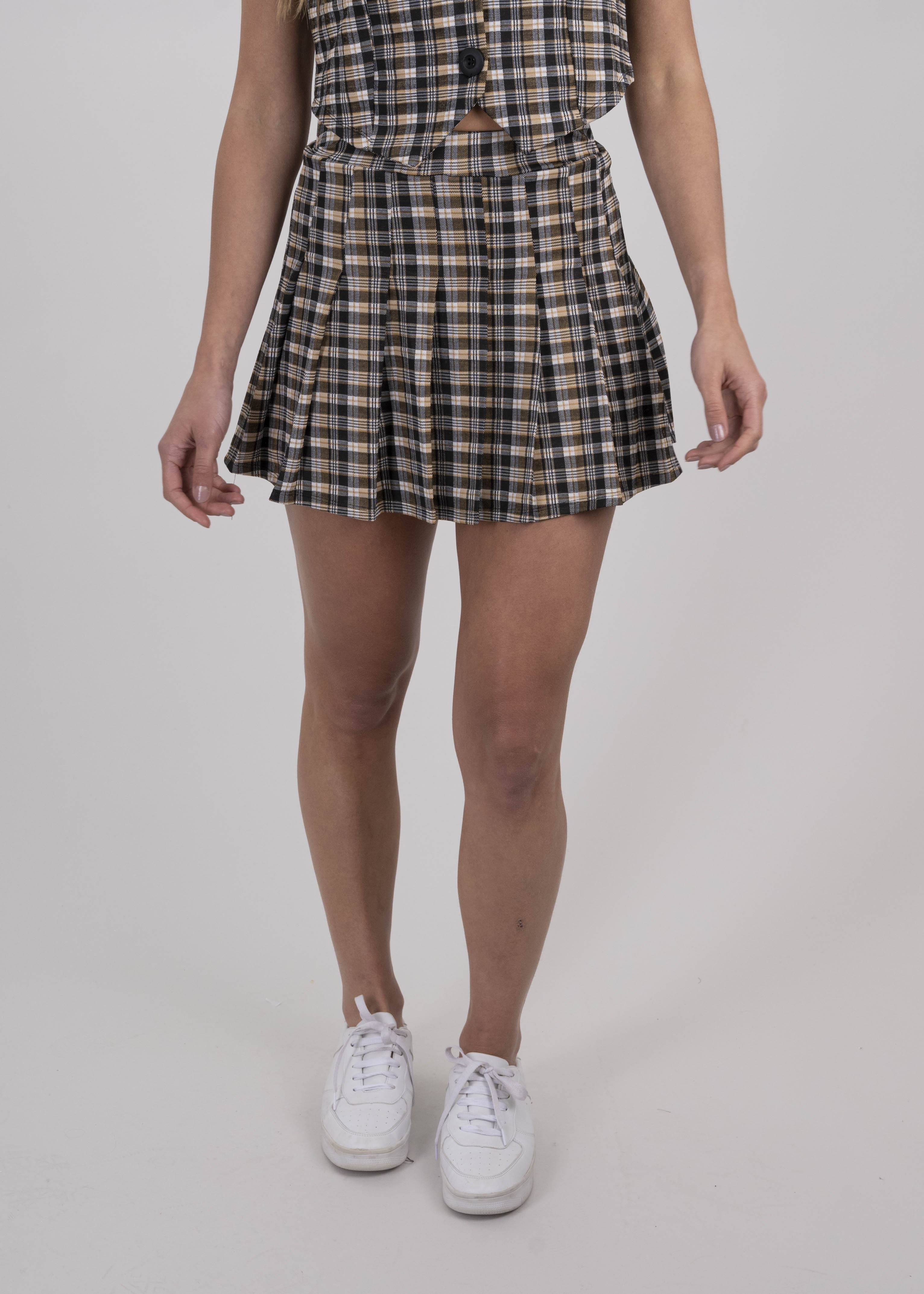Falda mini tableada cuadros