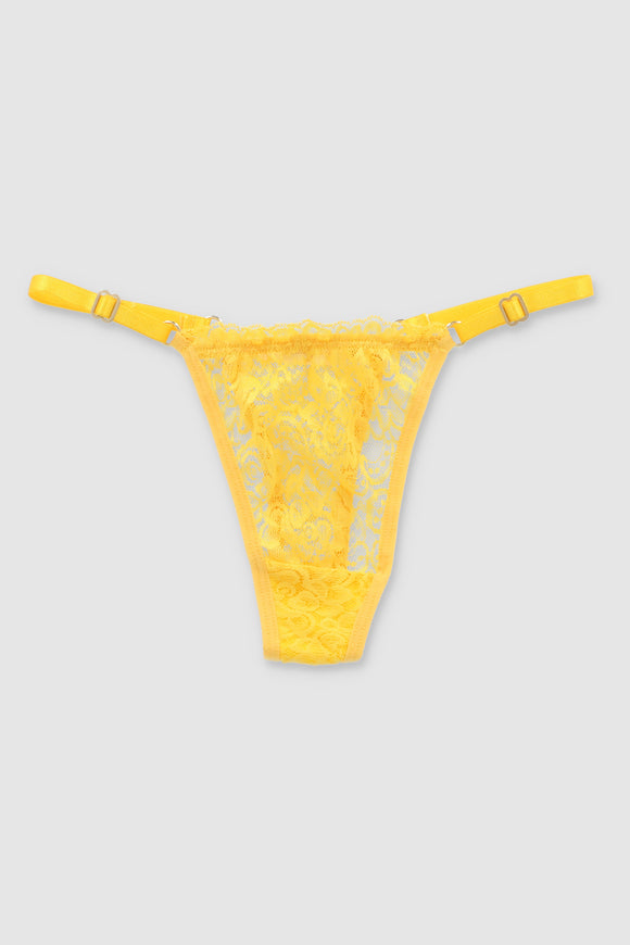 Tanga encaje cintura ajuste