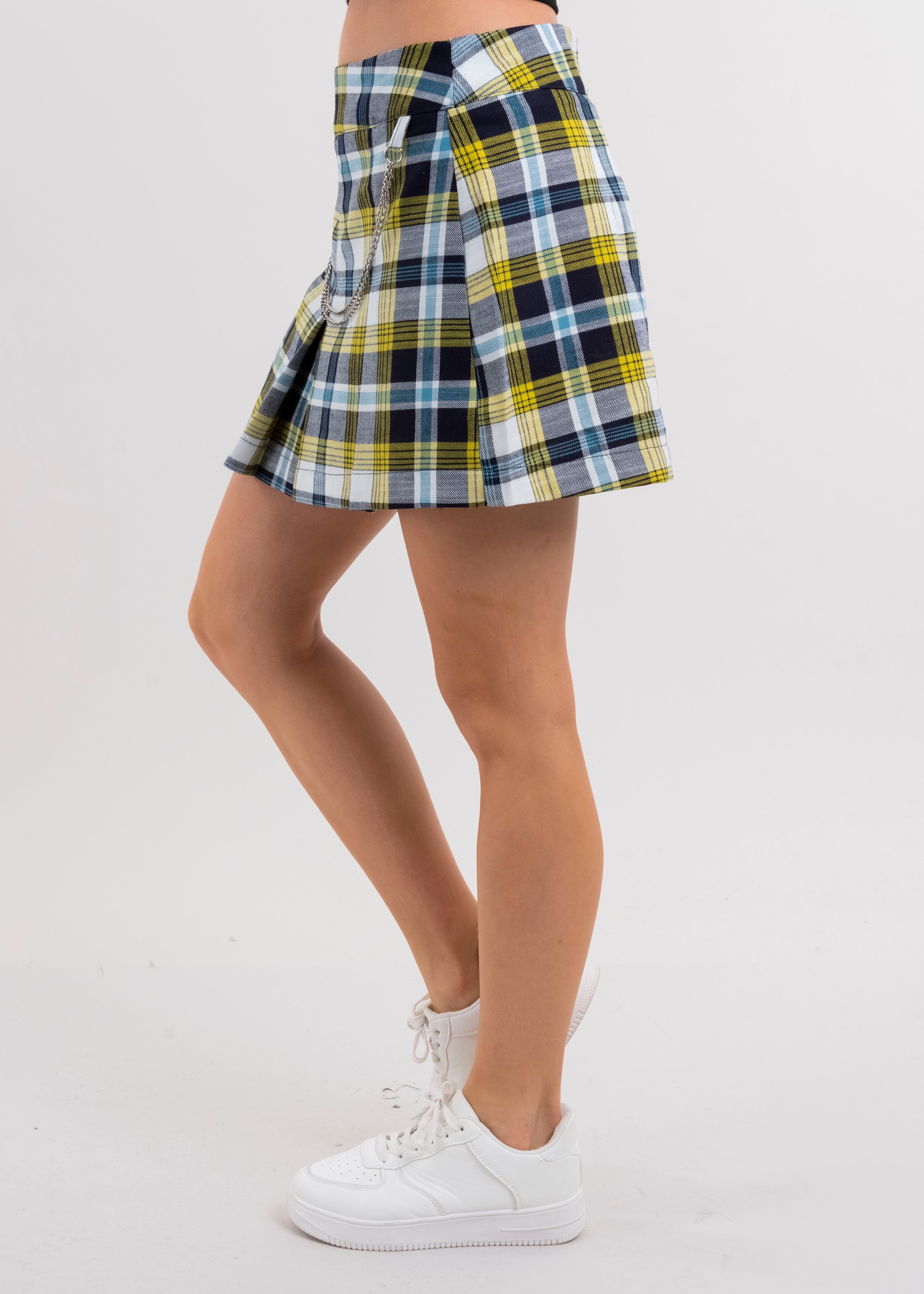 Falda mini cintura baja cadenas