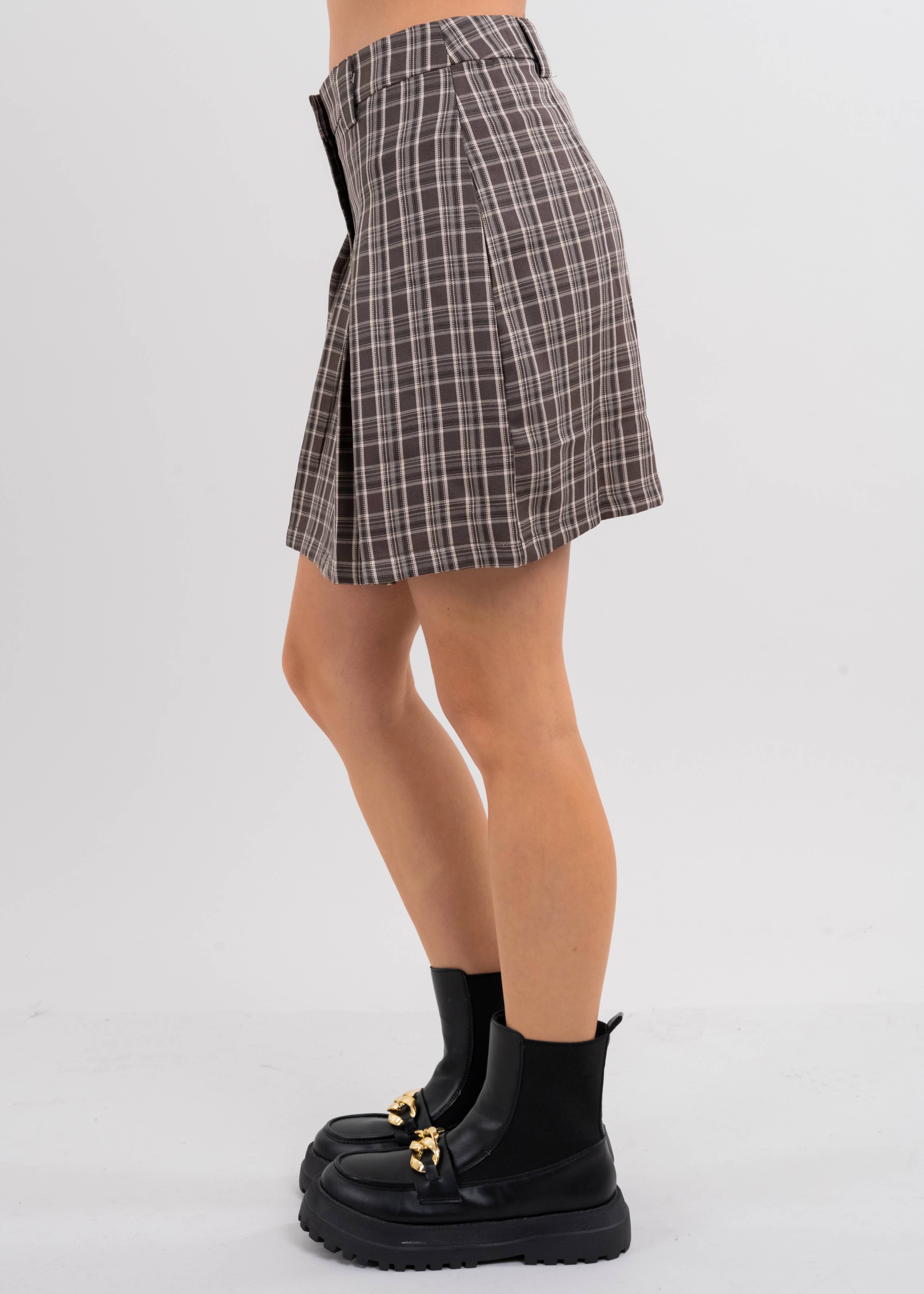 Falda mini tableada cuadros