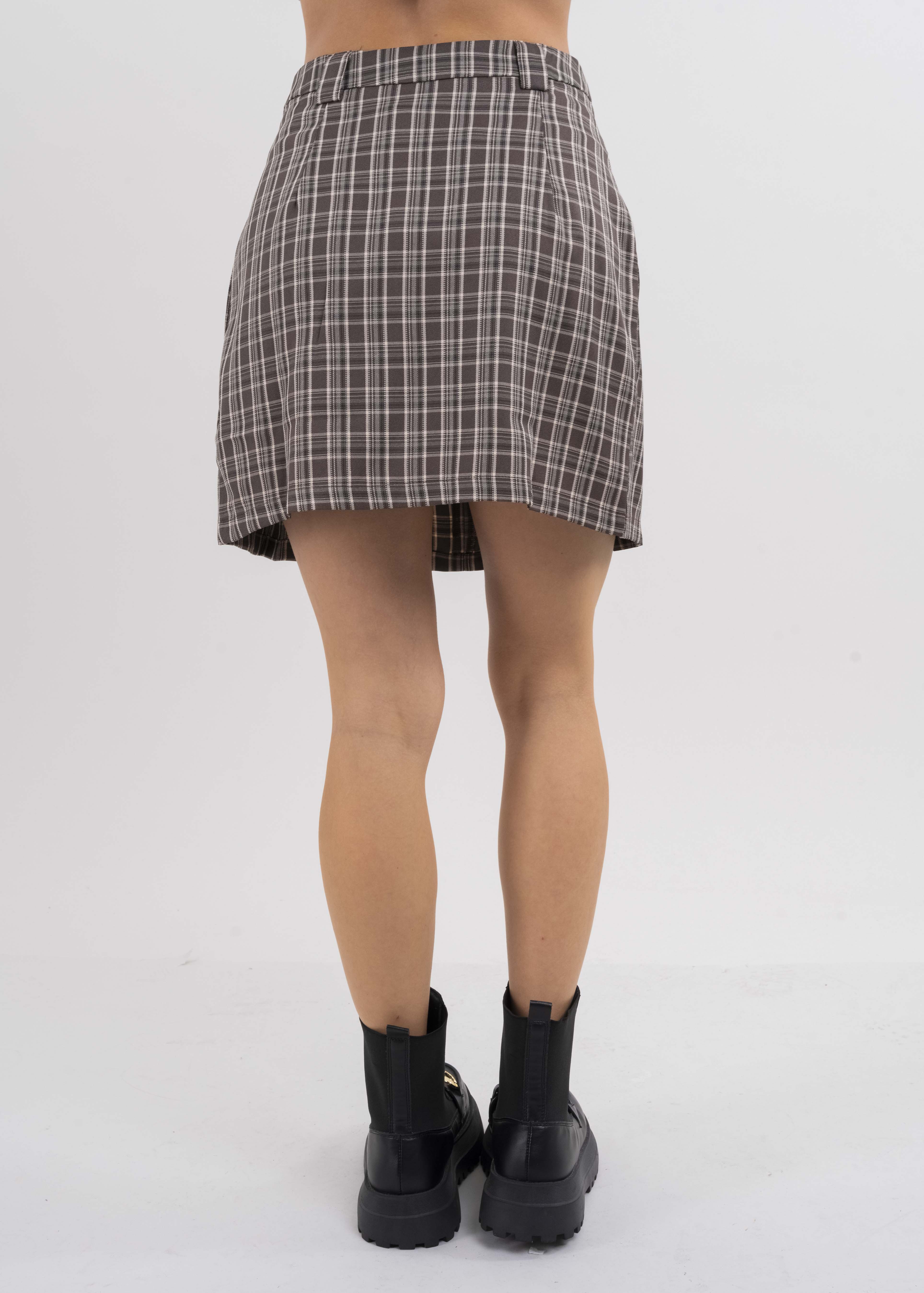 Falda mini tableada cuadros