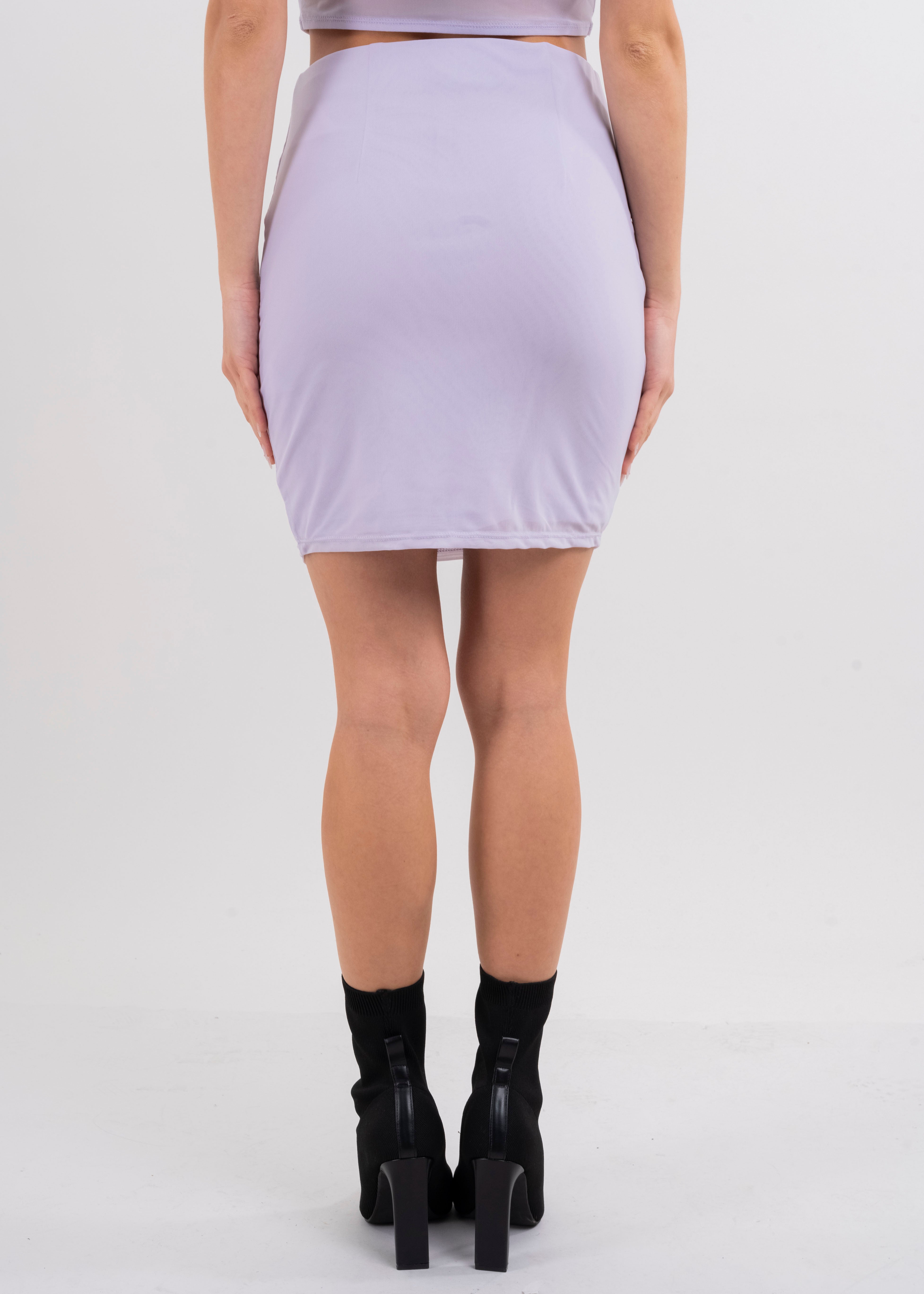 Falda mini mesh brillos