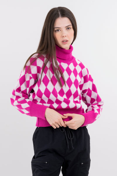 Suéter rombos bicolor