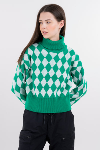 Suéter rombos bicolor