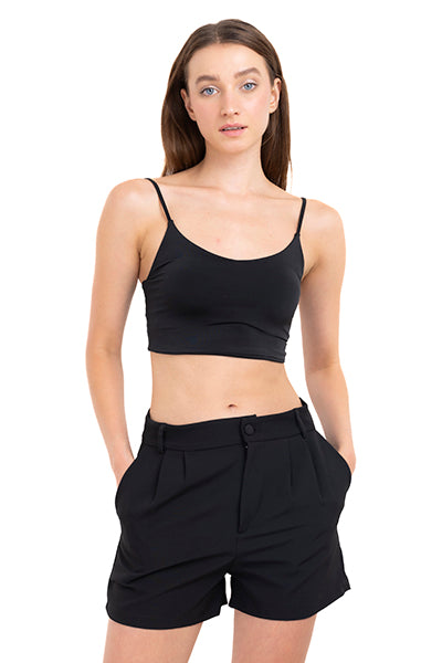 Top crop seamless liso tirantes