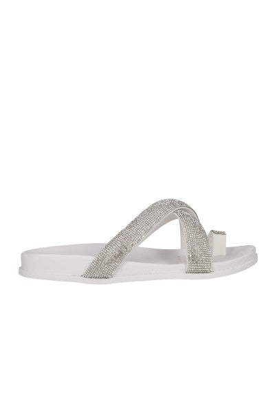 Sandalias Slide Cinta Brillos