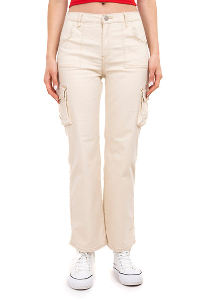Jeans cargo wide leg lisos