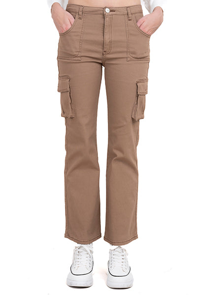 Jeans cargo wide leg lisos