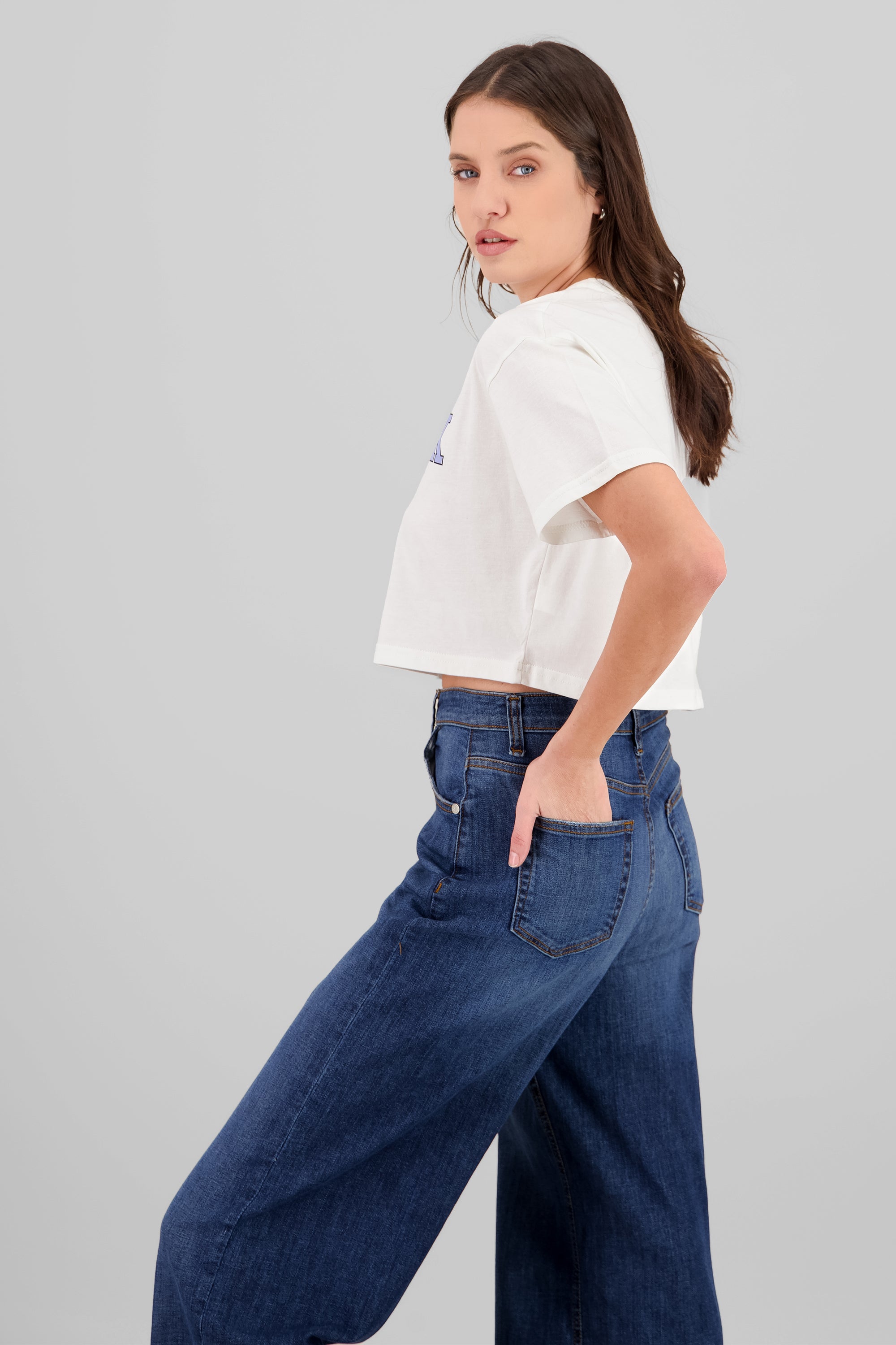 Top Crop Estampado New York