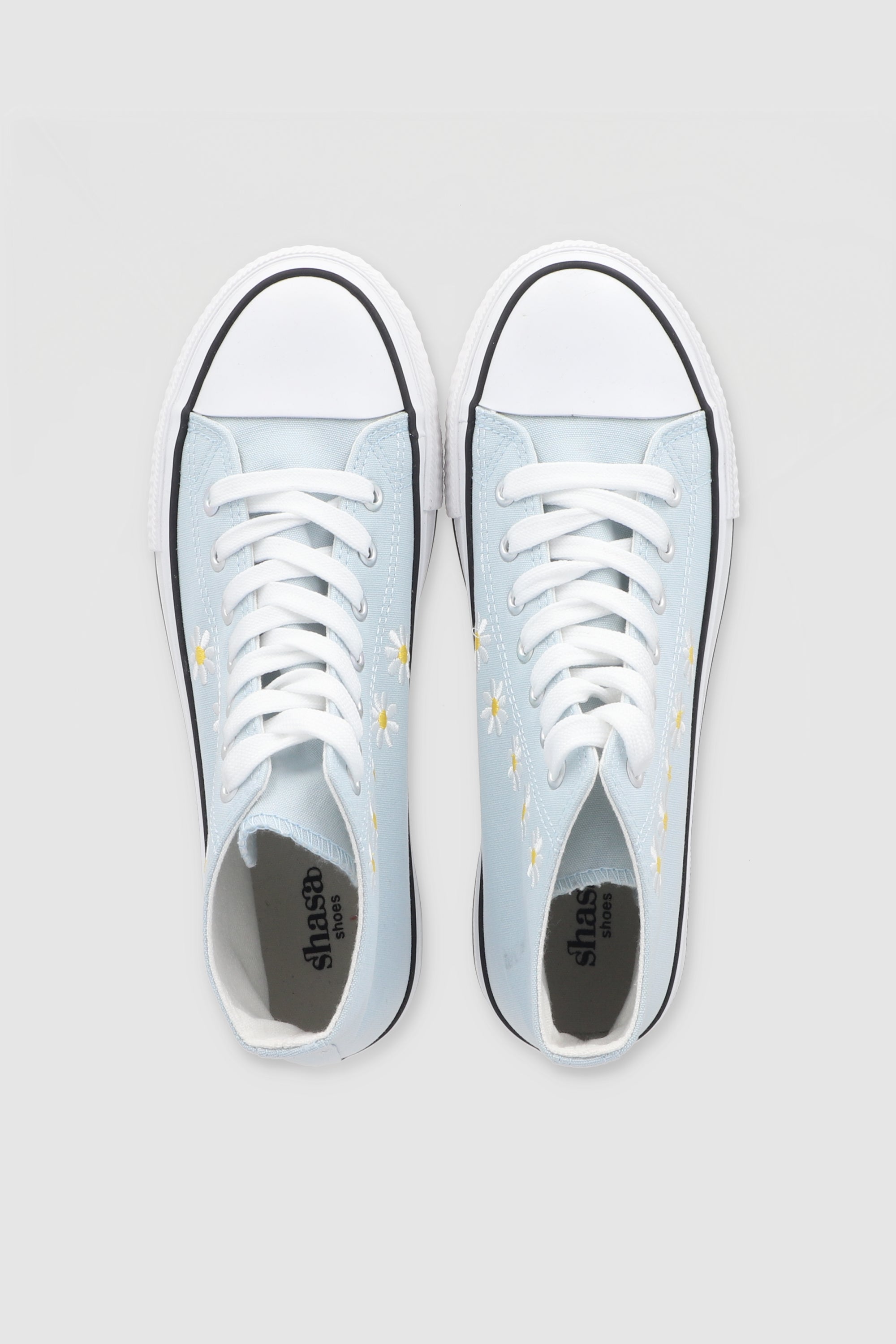 Tenis canvas margaritas plataforma