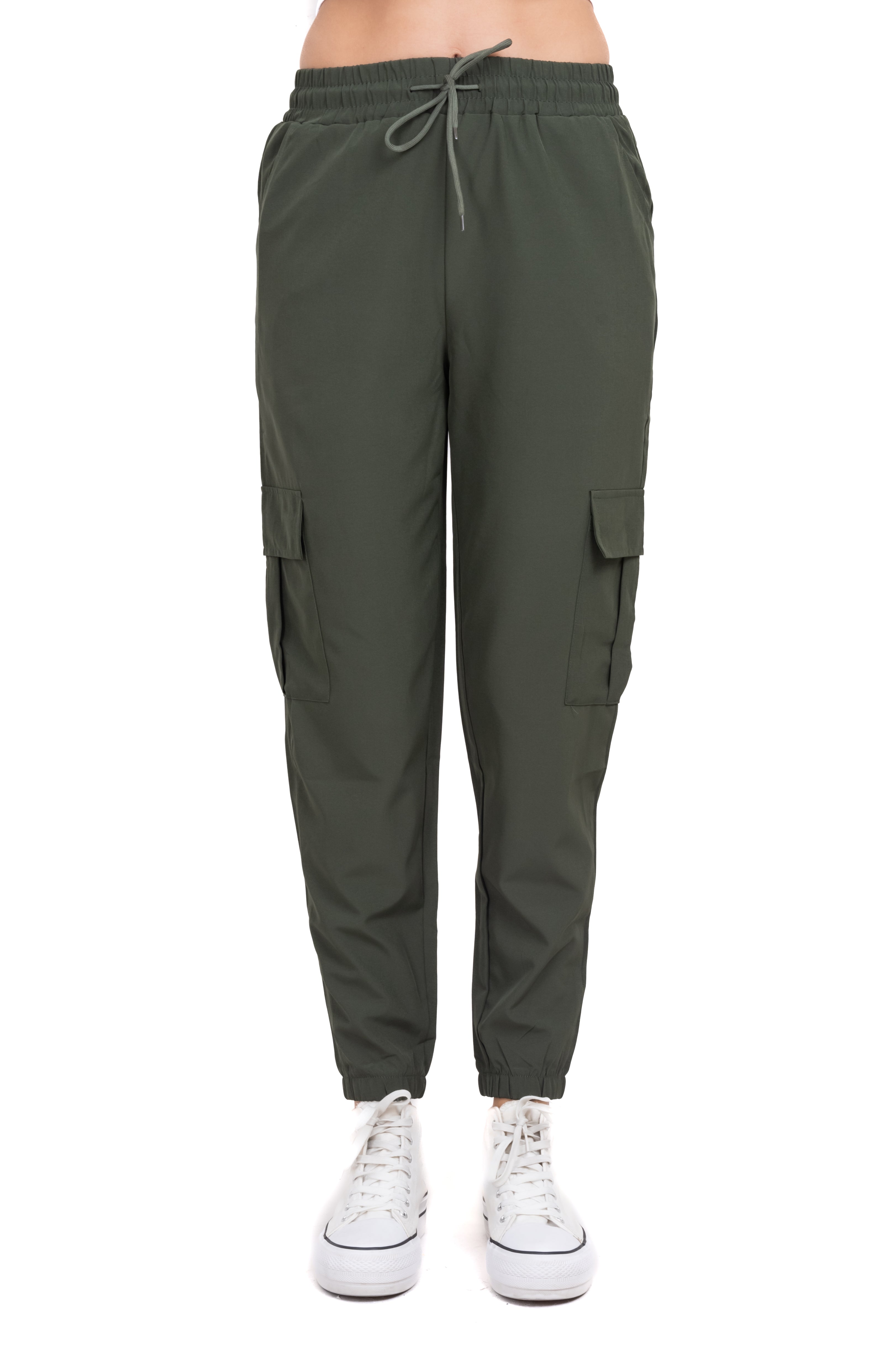 Pantalón Cargo Monocolor Bolsas