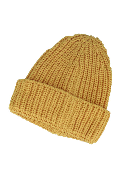 Beanie tejido acanalado monocolor