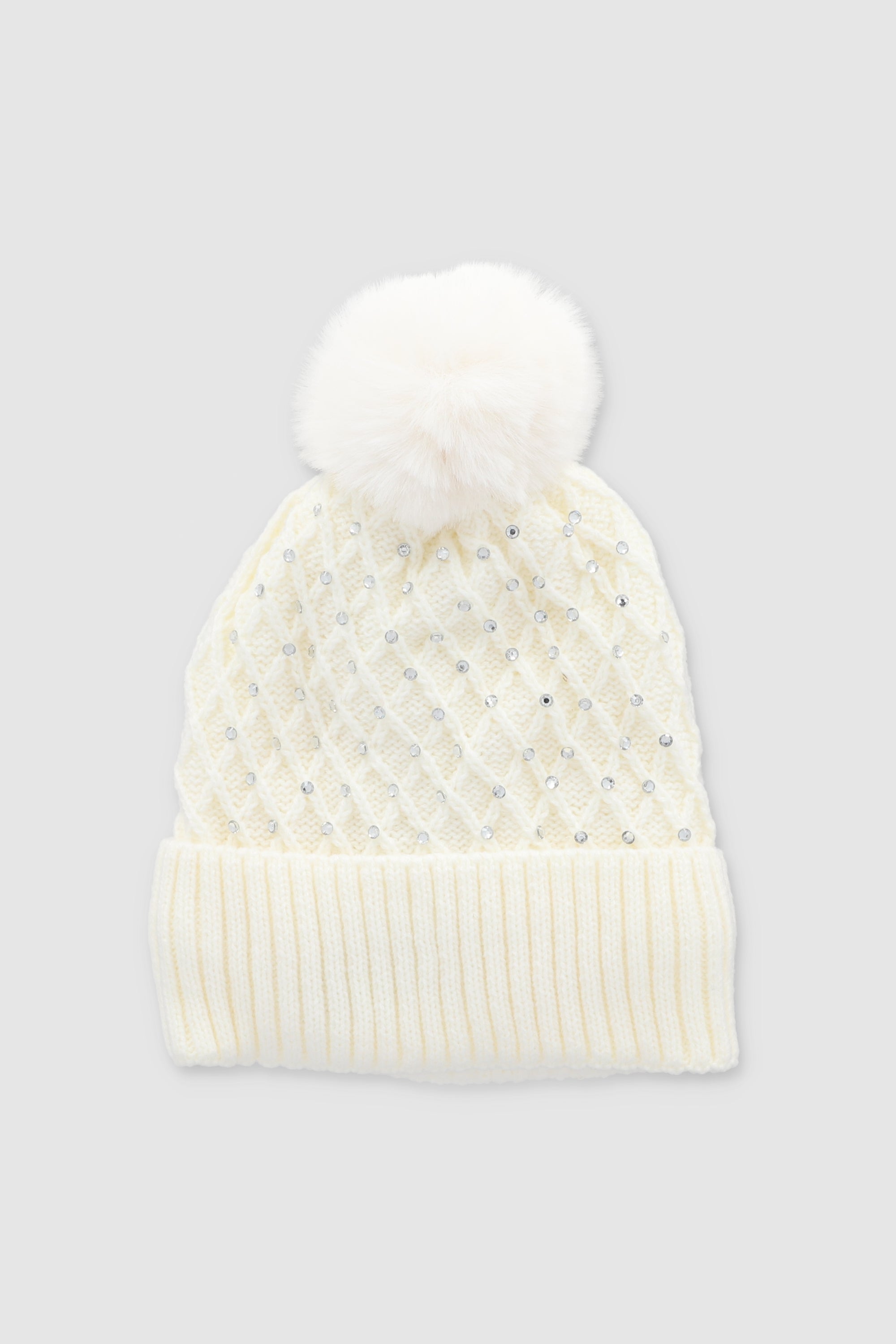Gorro tejido rombos