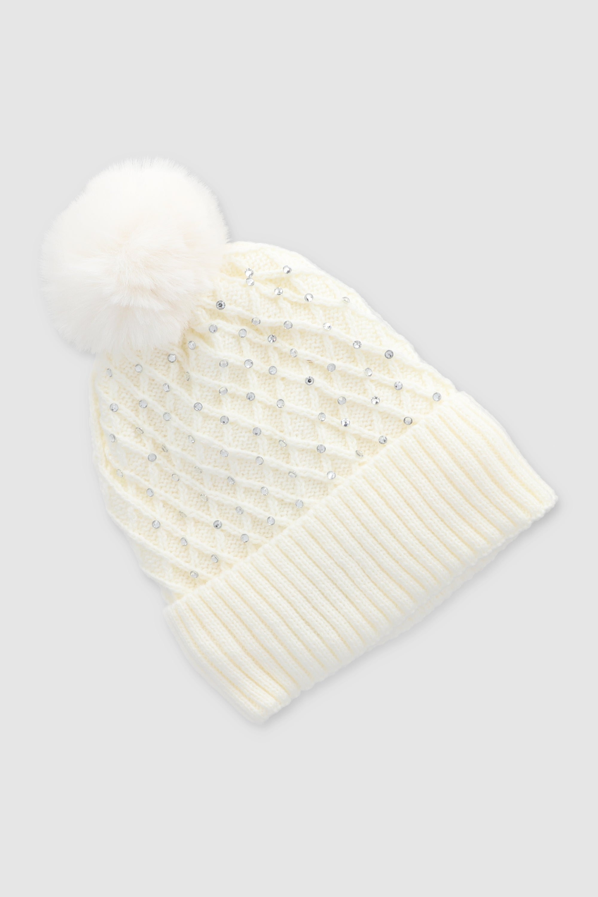 Gorro tejido rombos