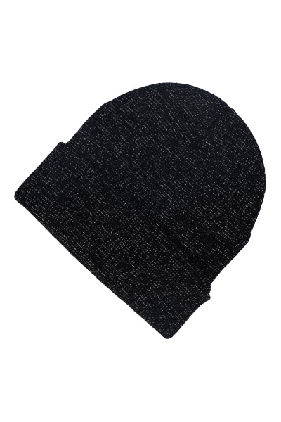 Gorro tejido acanalado jaspeado