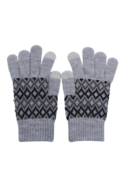 Guantes tejido rombos