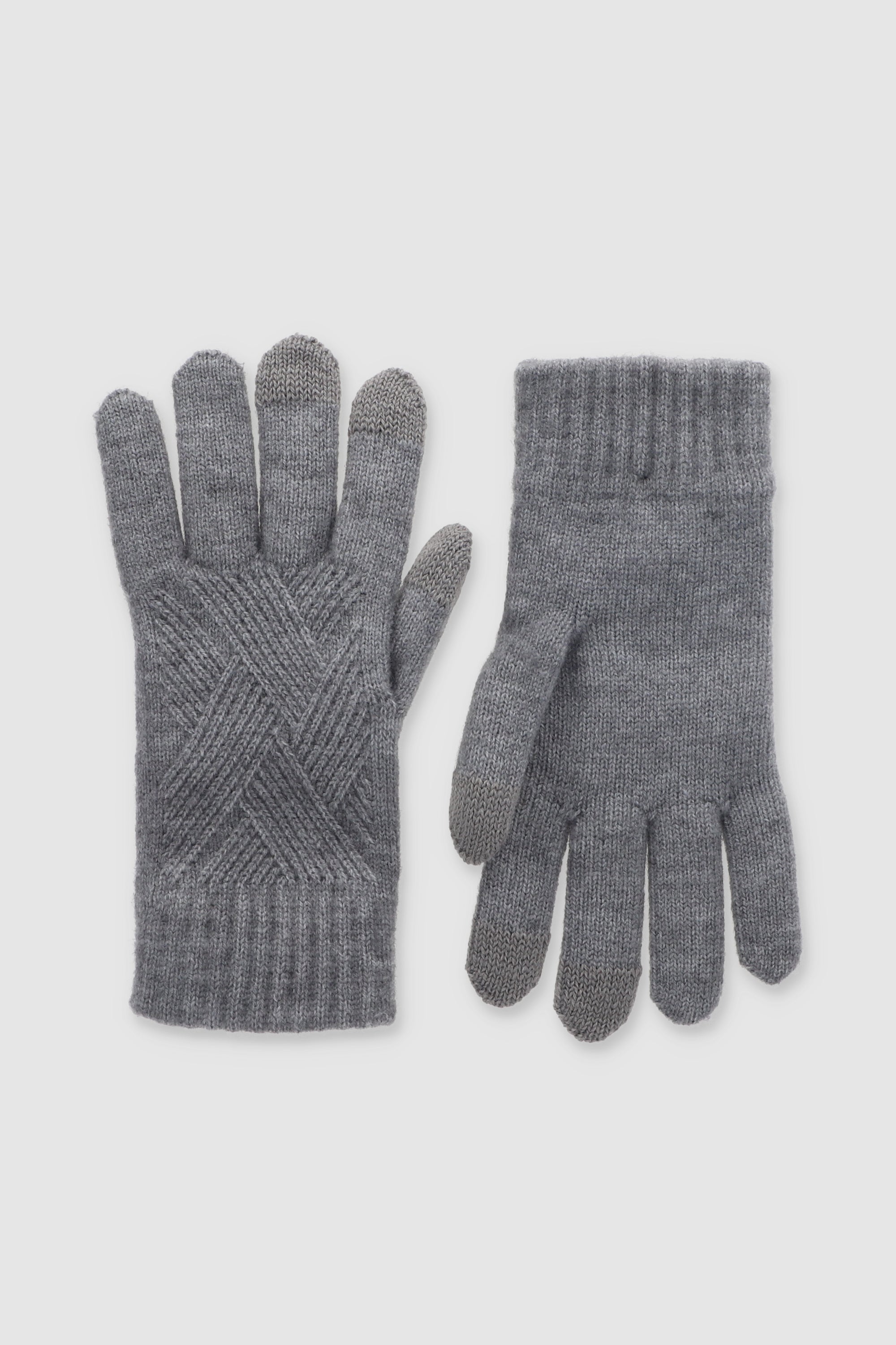 Guantes tejido jaspeado