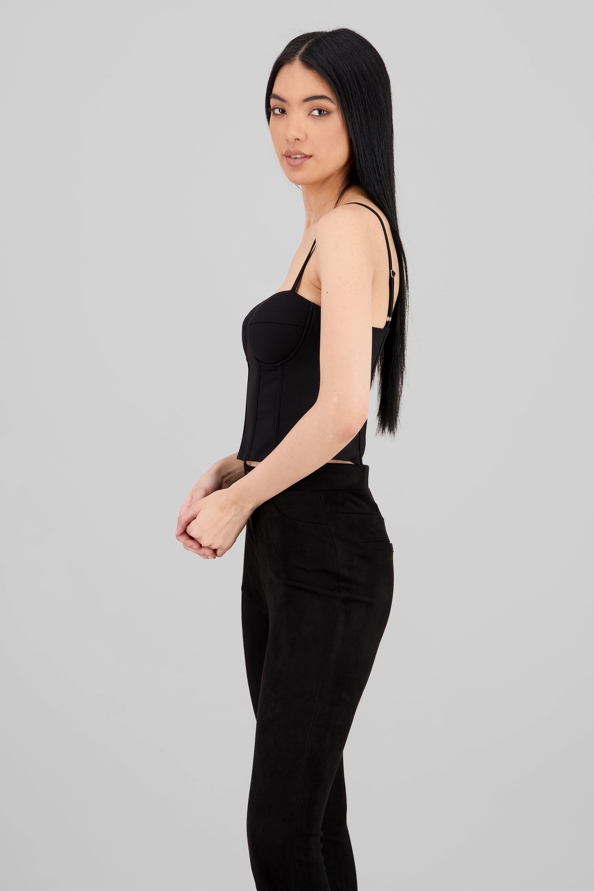 Corset liso copas tirantes
