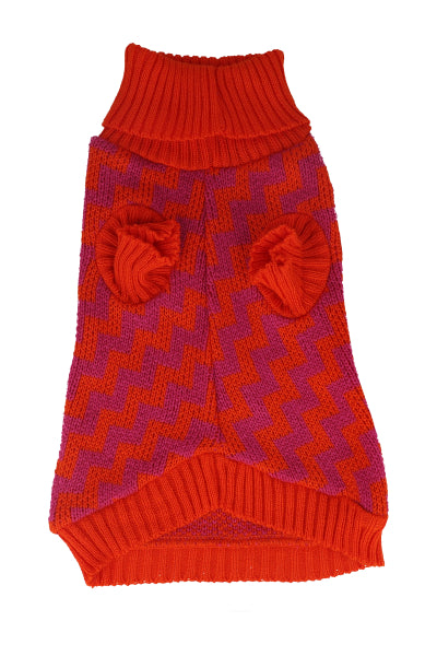 Suéter mascota tejido zigzag