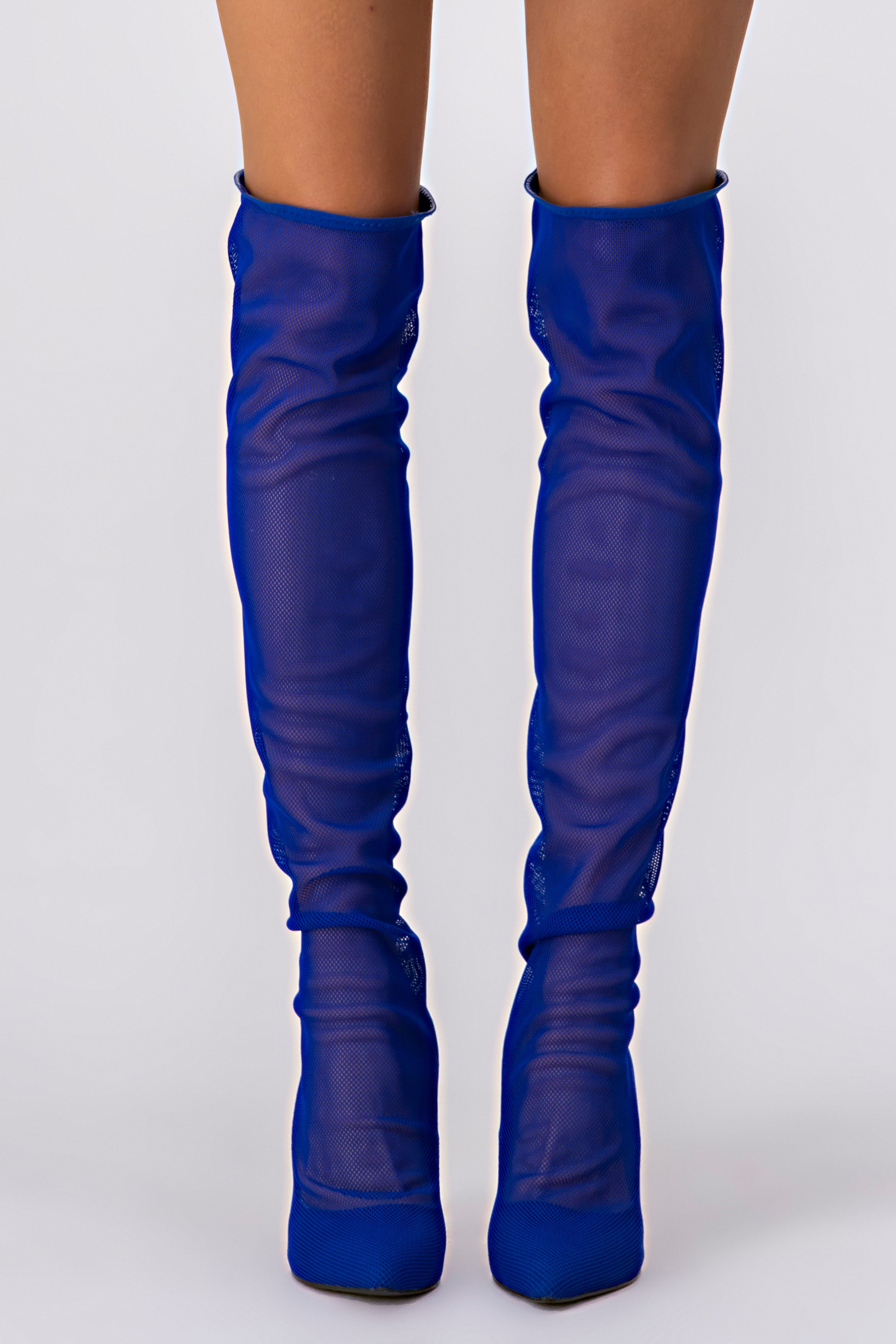 Botas Overknee Puntales Mesh
