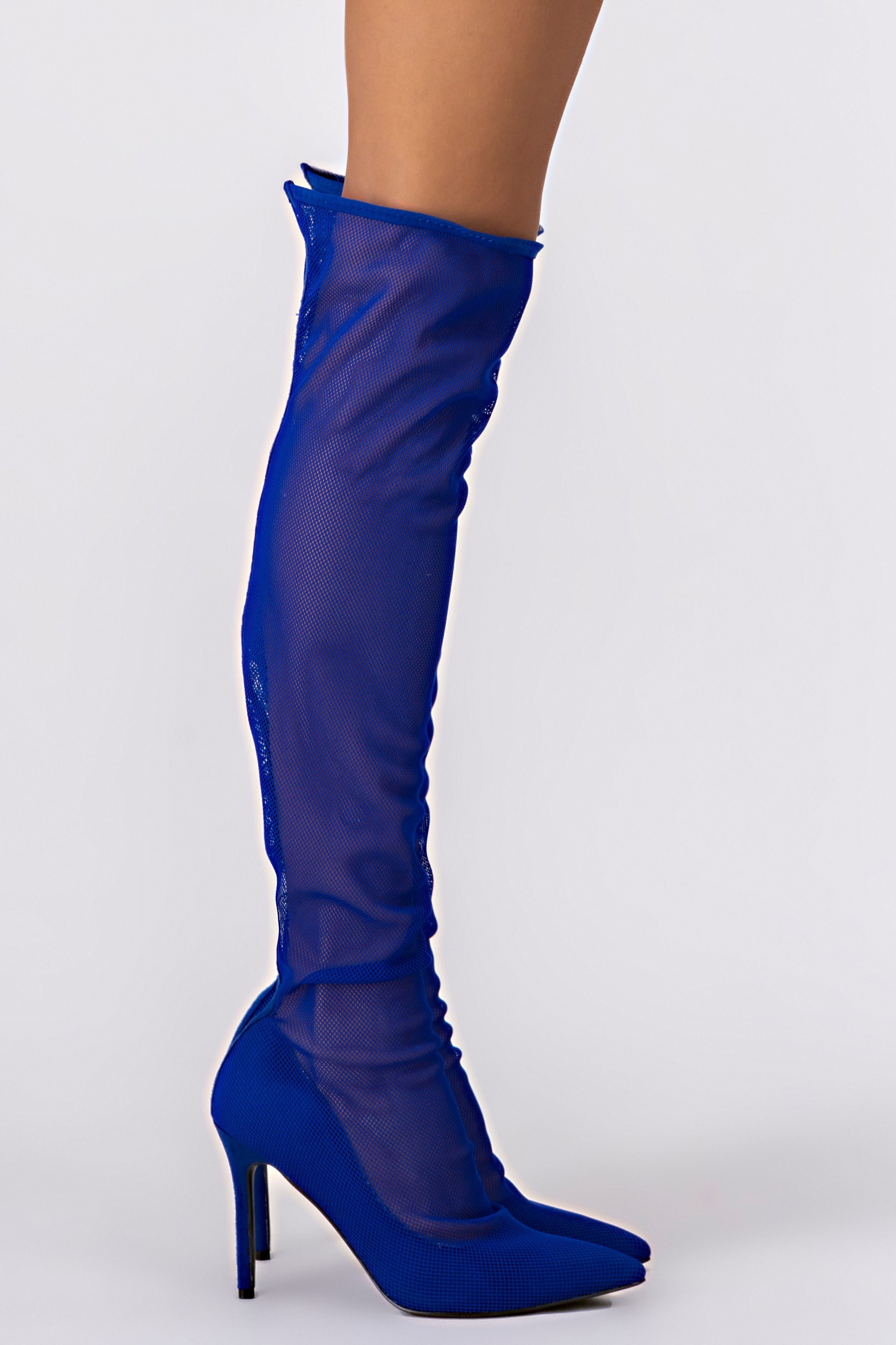 Botas Overknee Puntales Mesh