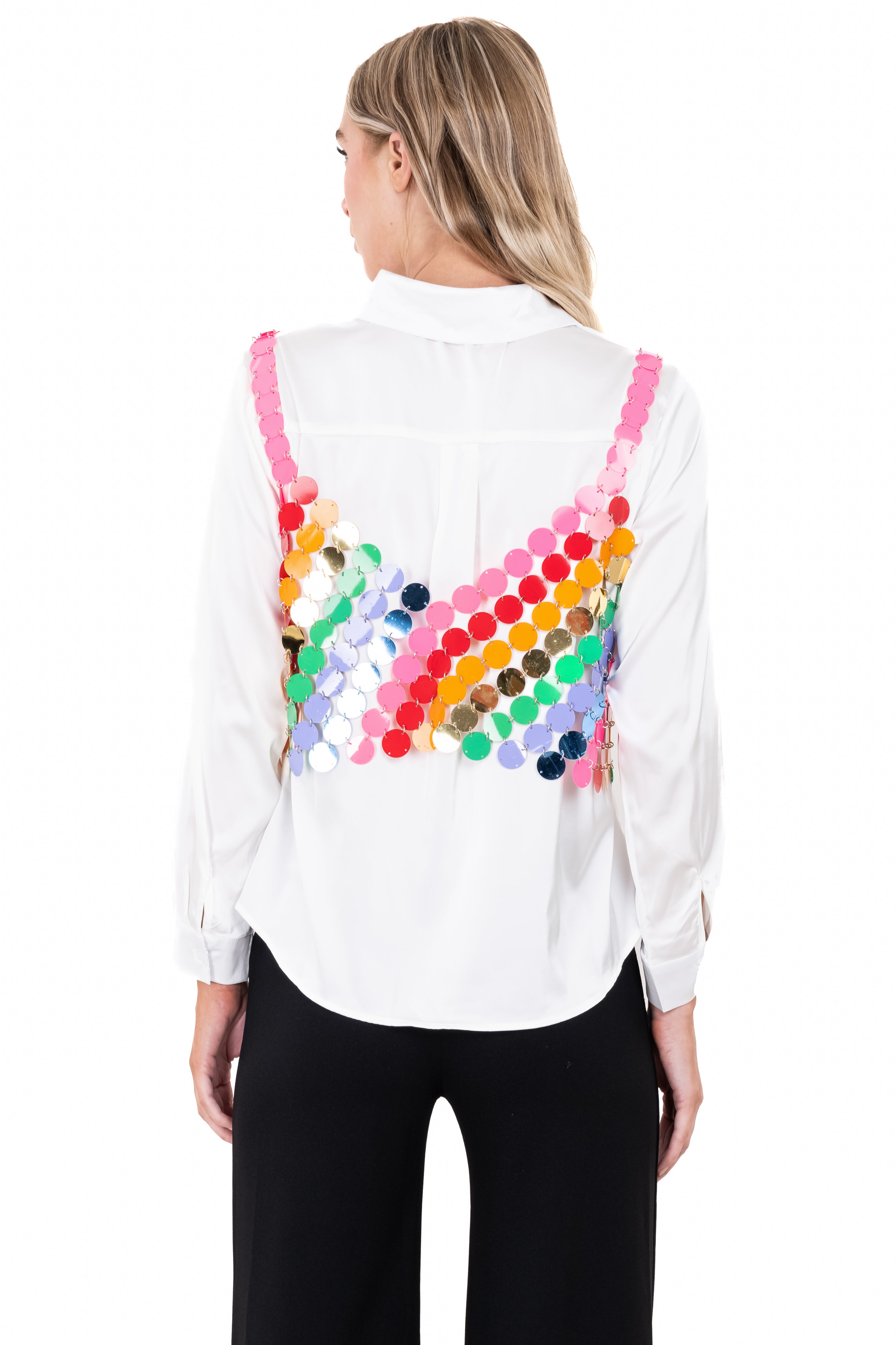 Top lentejuelas multicolor