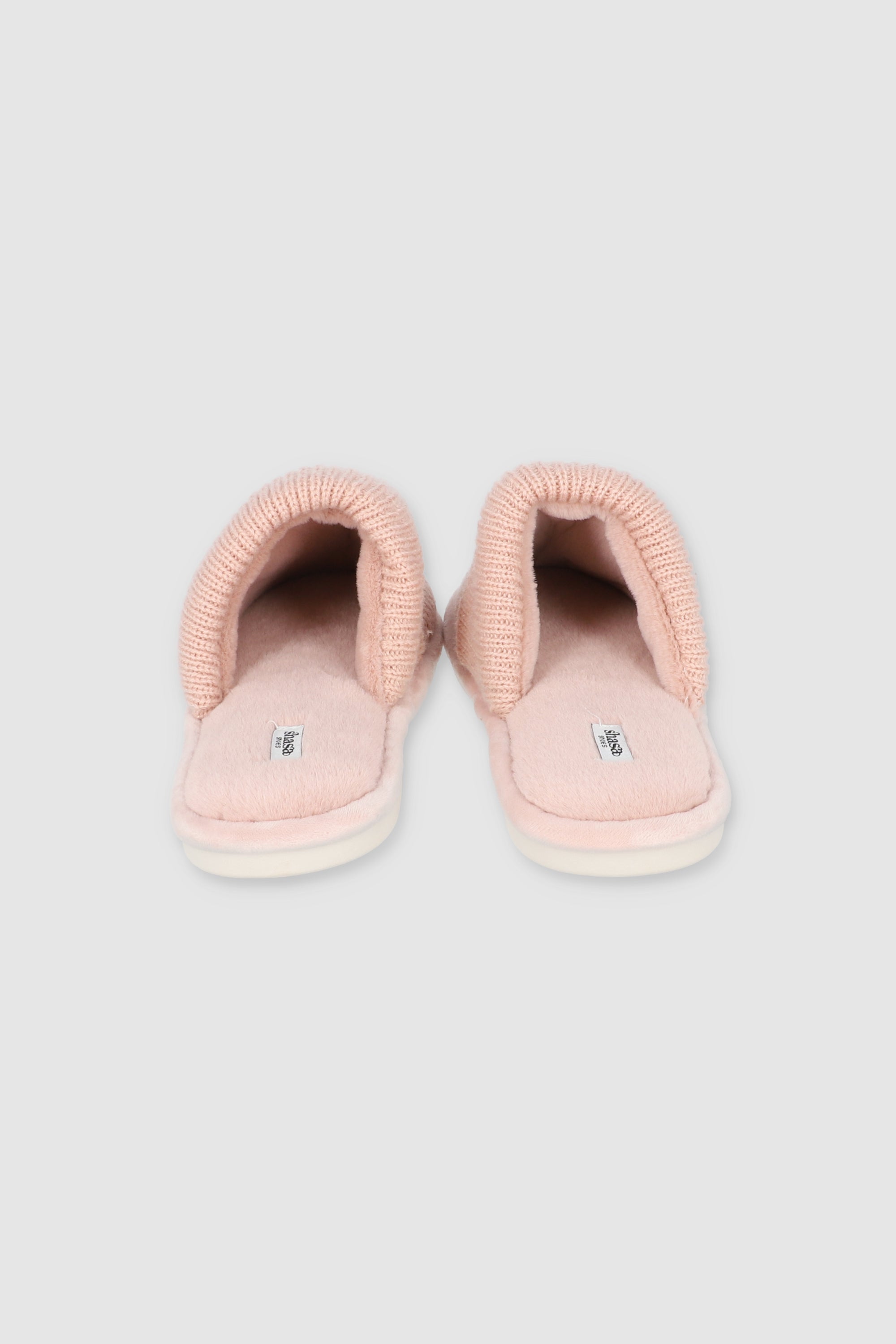 Pantuflas tejidas sherpa