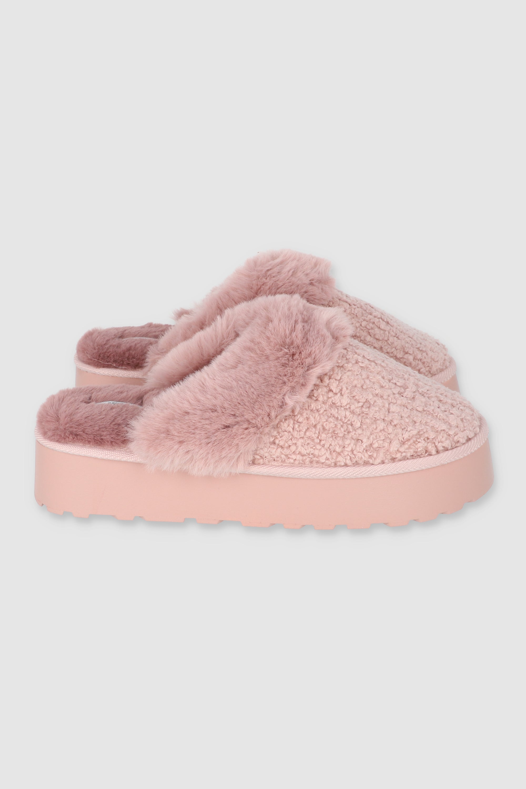 Pantuflas Sherpa Peluche Plataforma