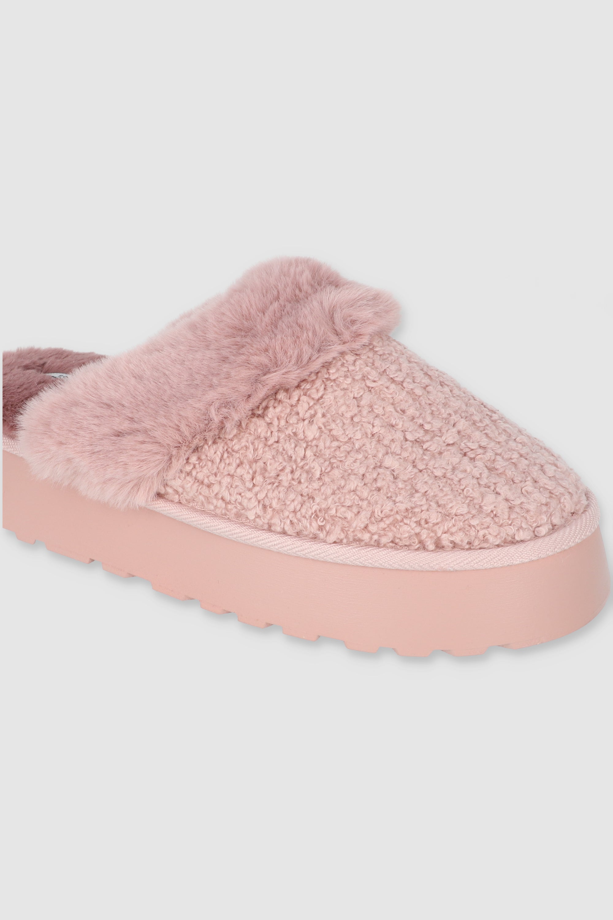 Pantuflas Sherpa Peluche Plataforma