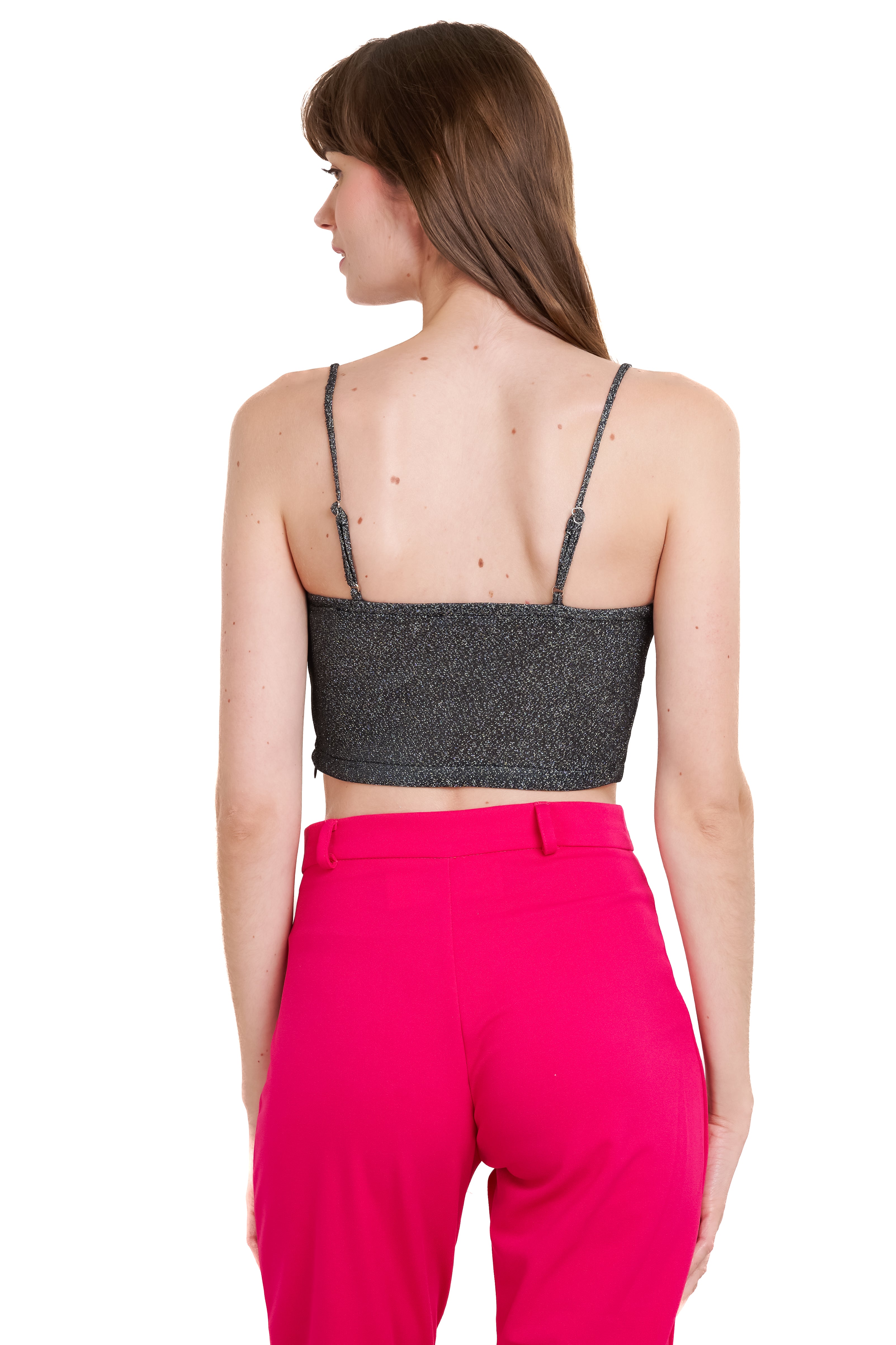 Top crop bustier lurex