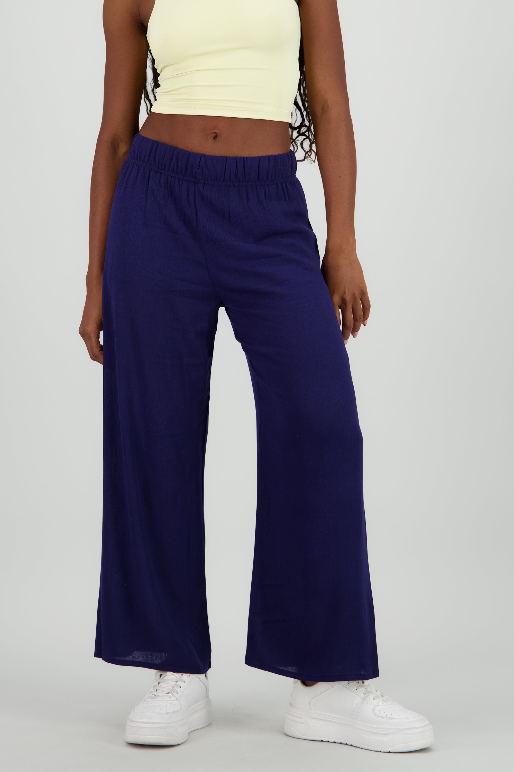 Pantalón Wide Leg Cintura Elástico