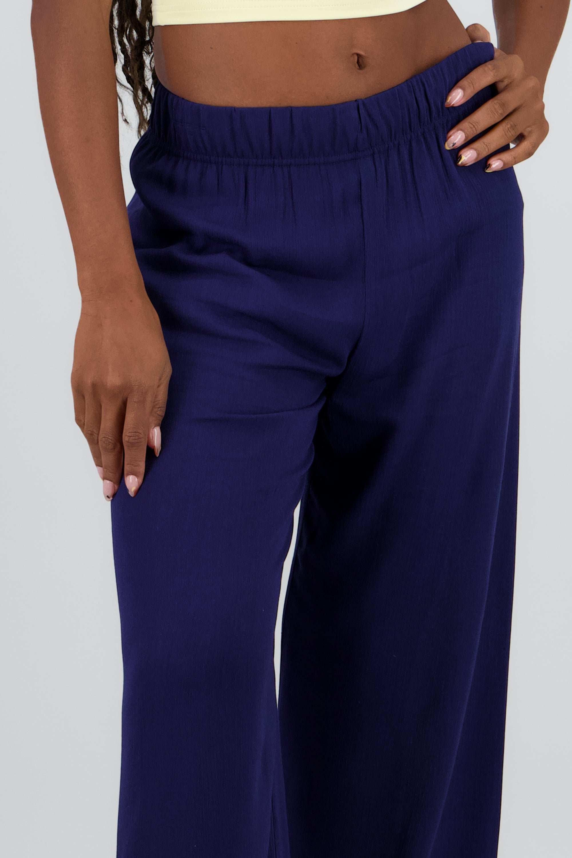 Pantalón Wide Leg Cintura Elástico