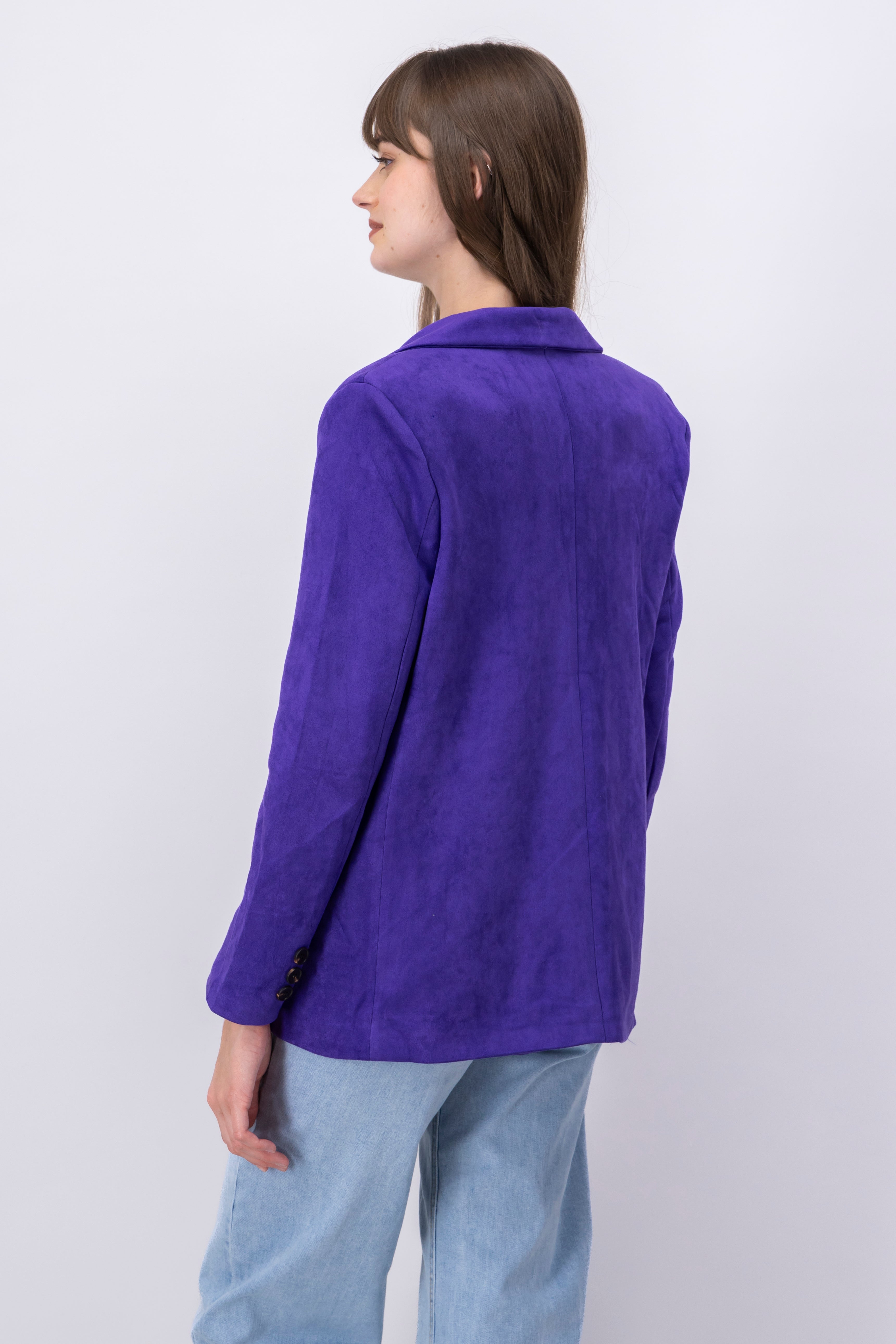 Blazer boton detalle brillos solapa