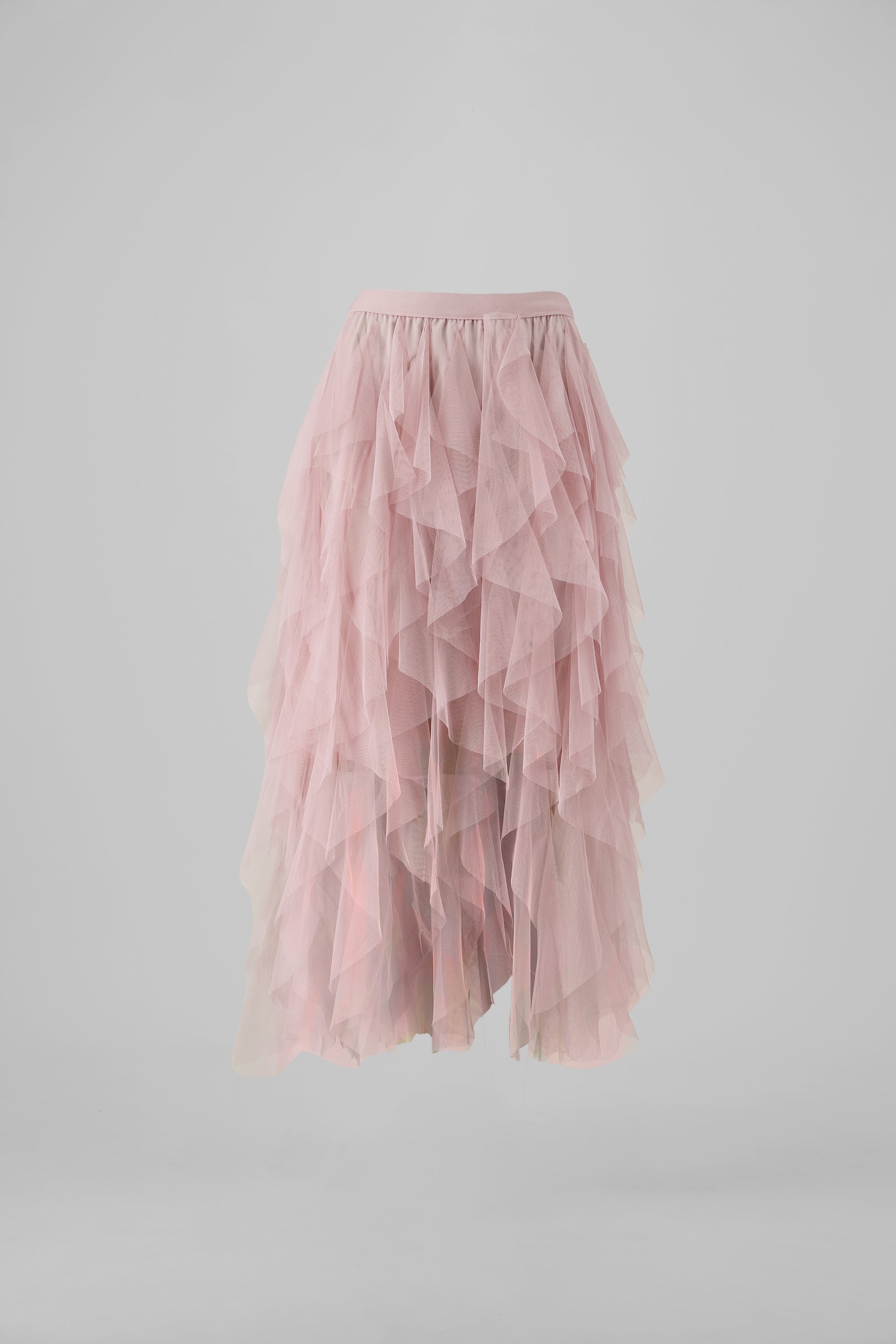 Falda Midi Mesh Cascada