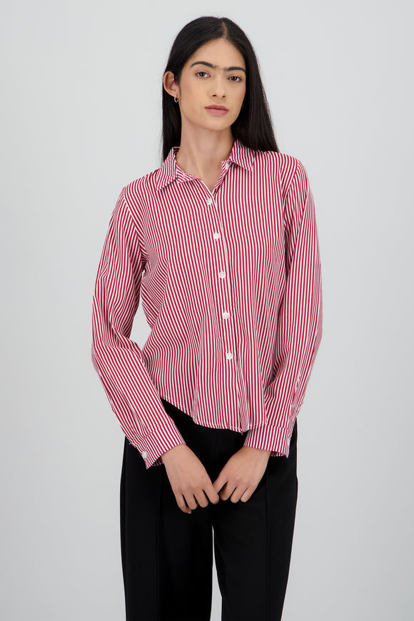 Camisa Rayas Asimétrica