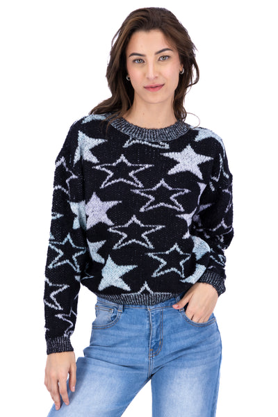 Suéter tejido estrellas