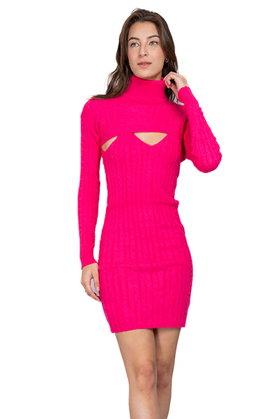 Vestido Midi Tejido Mangas